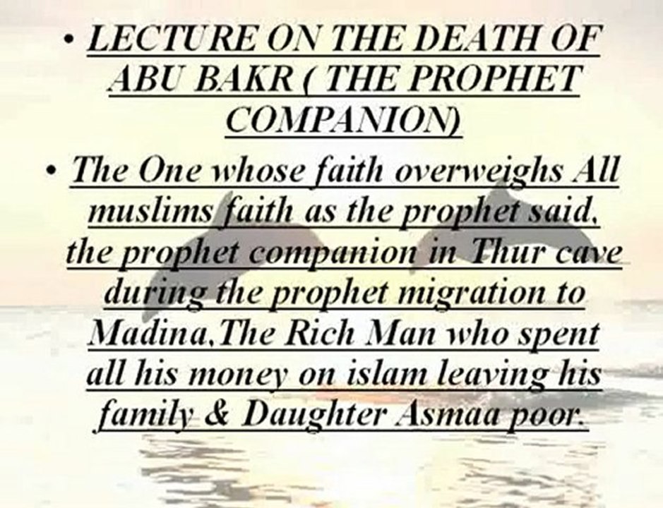 abu bakr End Lecture