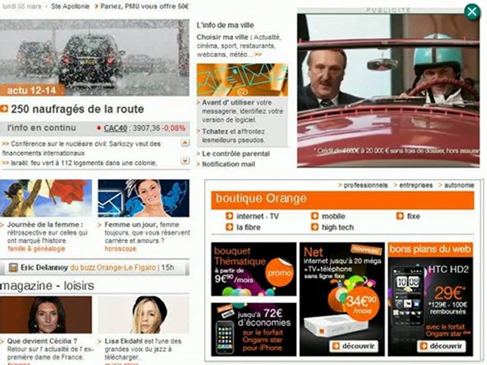 MAAF - CAMPAGNE AUTO MOTO  MOSAÏQUE ORANGE