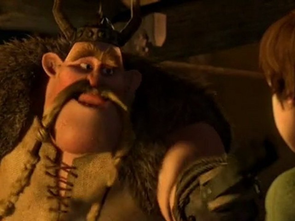 DRAGONS extrait : Chef Viking Stoïk et Harold