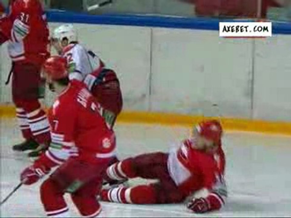 хоккей в замеделенном виде. хоккей кхл спартак локо