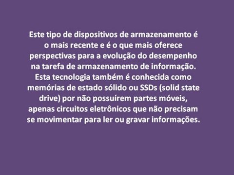 Multimédia- Dispositivos de armazenamento