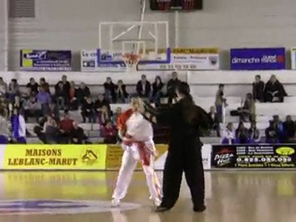 Demonstration wushu au basket mondeville du 25032010