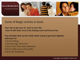 How To Get Your Ex Boyfriend / Girlfriend Back