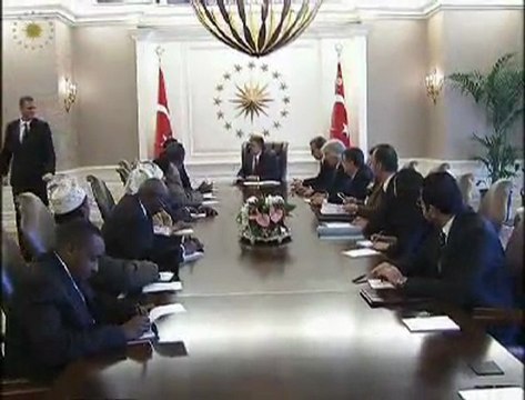 Somali Federal Parlamentosu Başkanı Çankaya Köşkü'nde