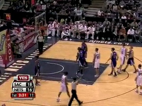 Brook Lopez drives in the lane, hits the falling jumper, and