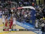 Kevin Durant takes it to the hole and hits the scoop shot th