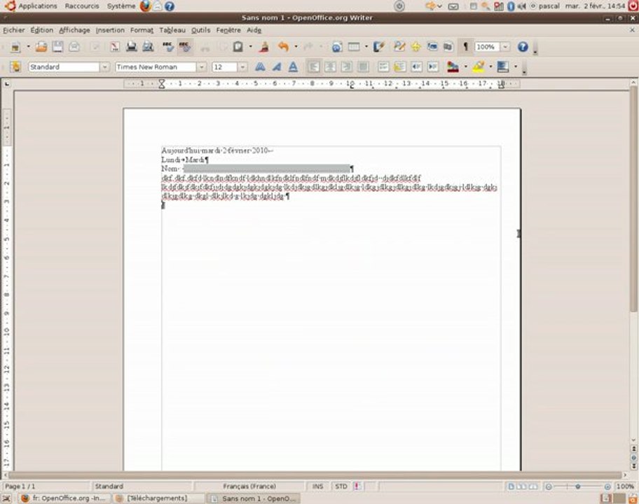 Présentation de  OpenOffice Traitement de Texte