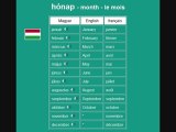 Magyar - learn Hungarian language vocabulary - months