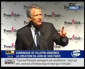 Villepin : "J'ai entendu le message des Français"