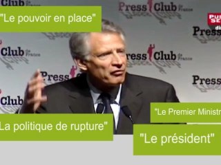Quand Dominique de Villepin ne parle pas de Nicolas Sarkozy
