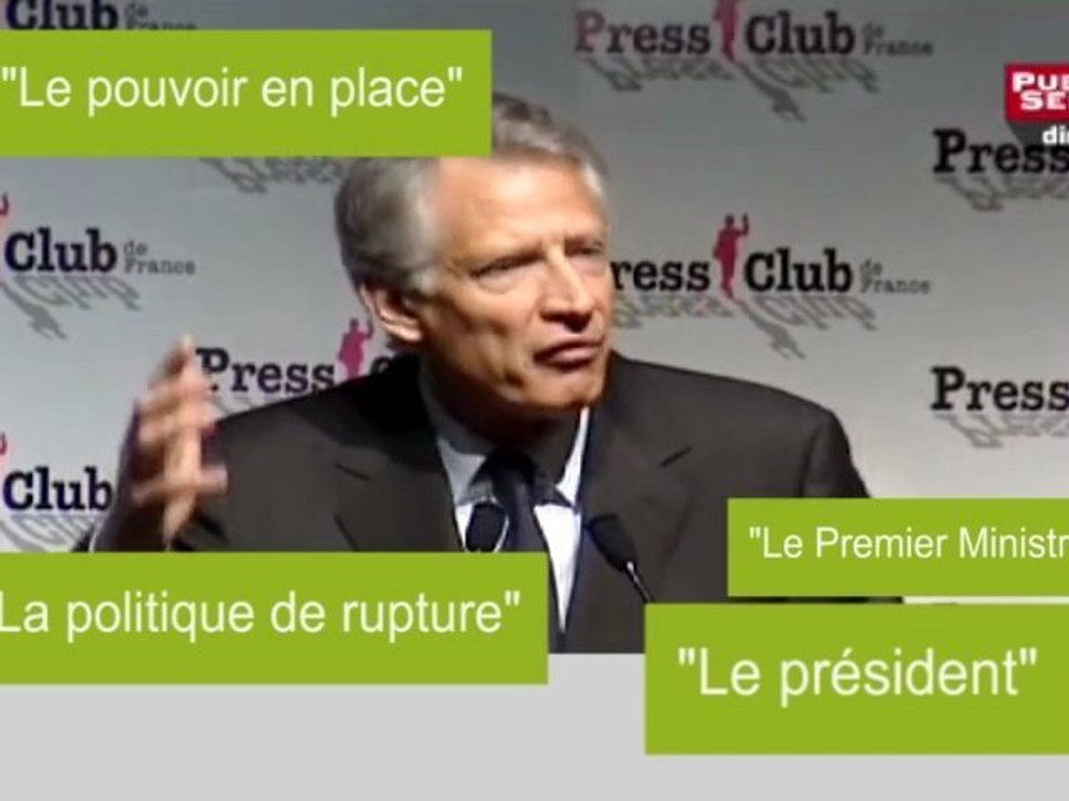 Quand Dominique de Villepin ne parle pas de Nicolas Sarkozy