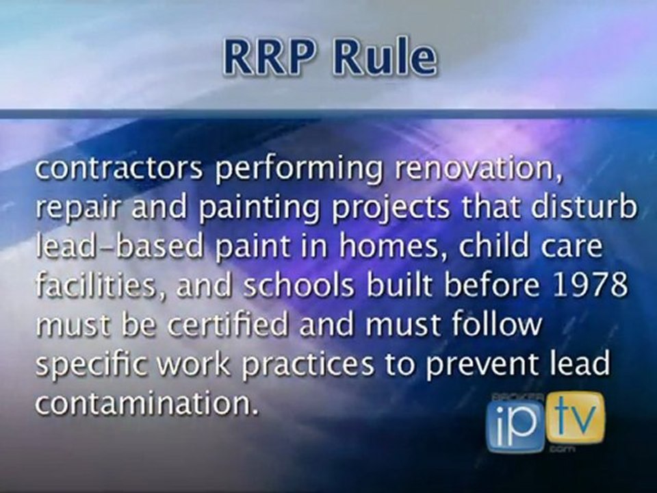 New EPA Renovation, Repair and Painting Rule