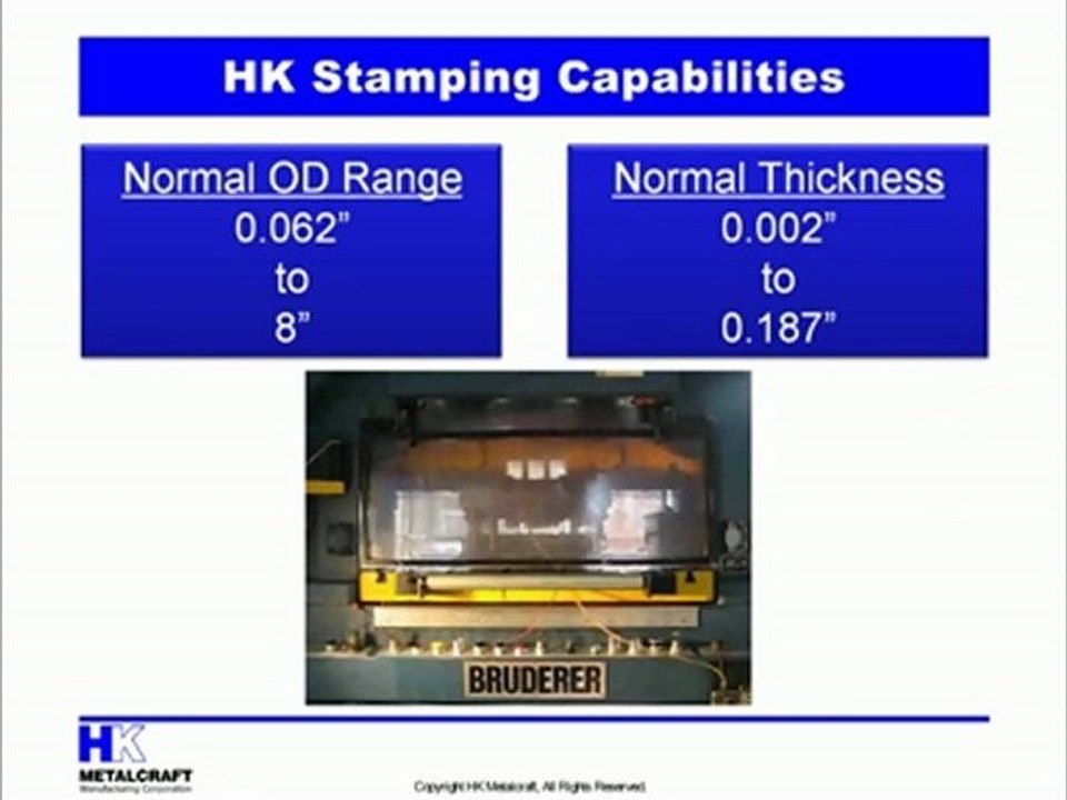 HK Metalcraft: Gaskets, Springs, Washers, Custom Stampings,