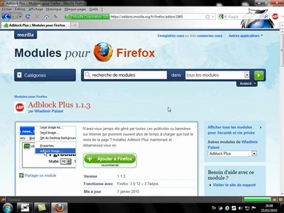 Tuto Bloquer les Publicité avec Mozilla Firefox
