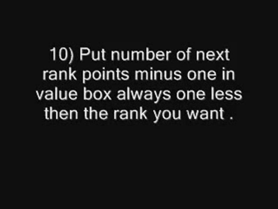 CALL OF DUTY 4 RANK HACK CHEAT Tutorial
