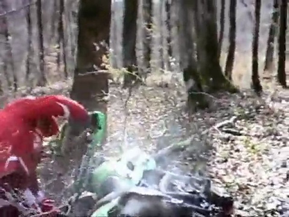 chutes de lolo avec son 650 klxr