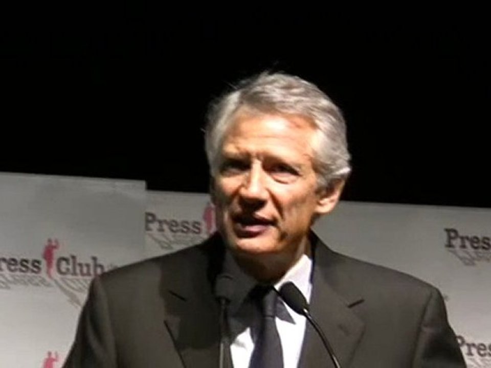 Discours de Dominique de Villepin, Press Club de France