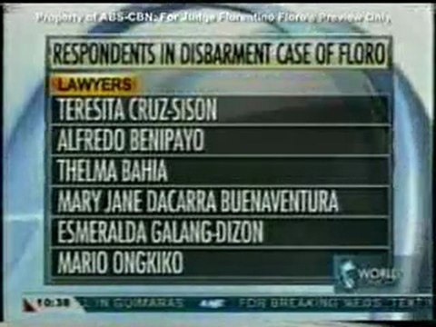 ABS-CBN-ANC WORLD TONIGHT, Judge Florentino Floro