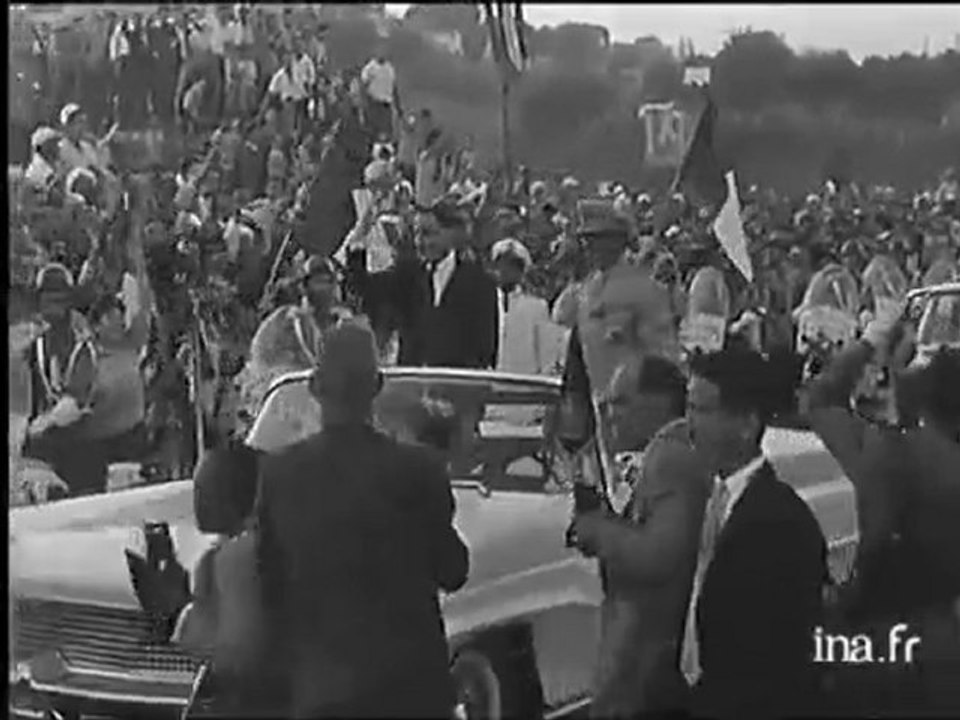 Ferhat  Abbas a Rabat رؤساء الجزائر يستقبلون في المغرب