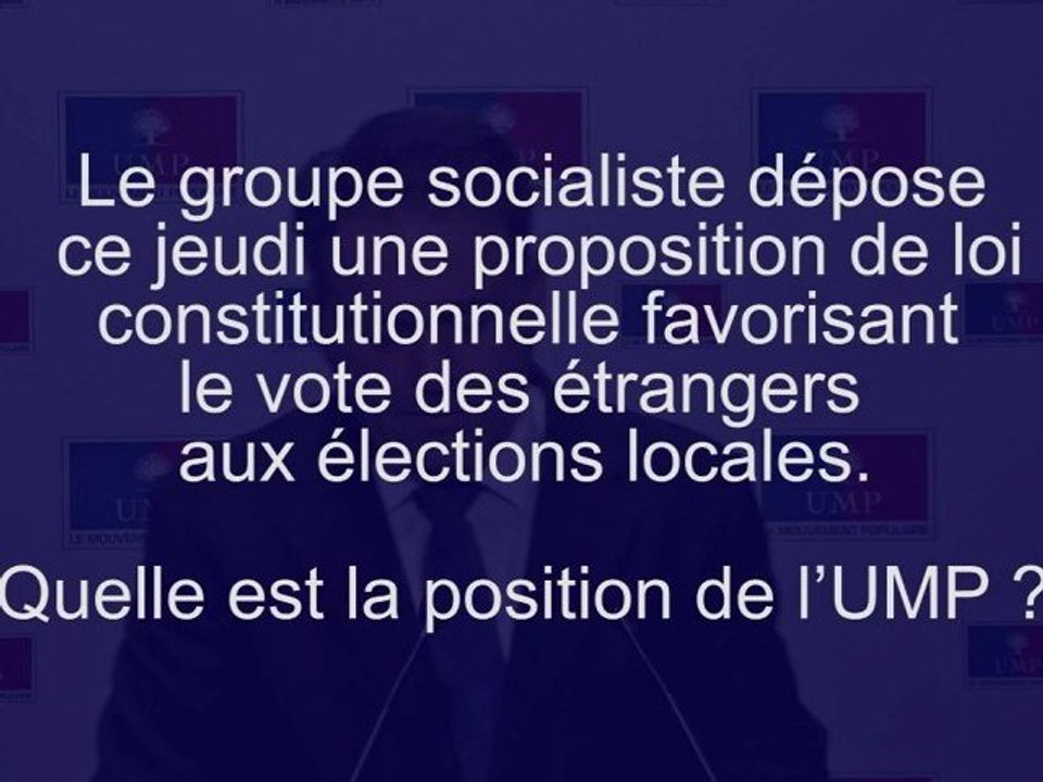 Je suis contre le droit de vote des étrangers aux élections