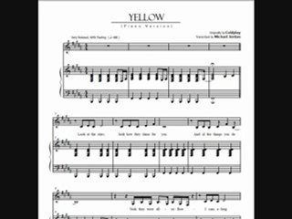 Coldplay - Yellow (piano sheetmusic)
