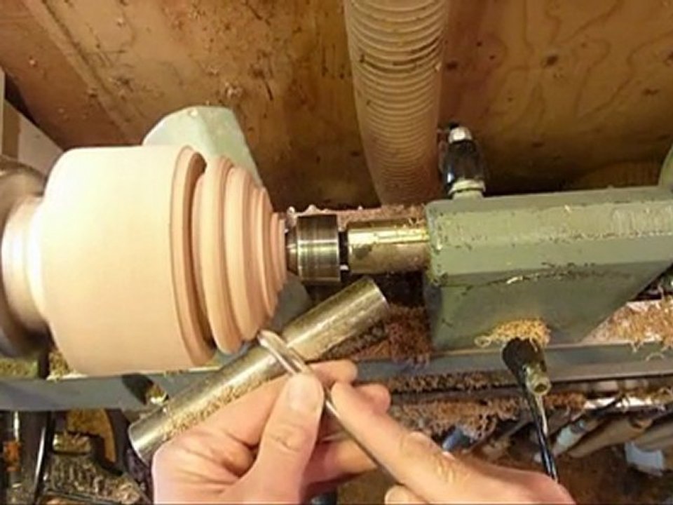 Woodworking Turning A Box With A Stand On The Lathe