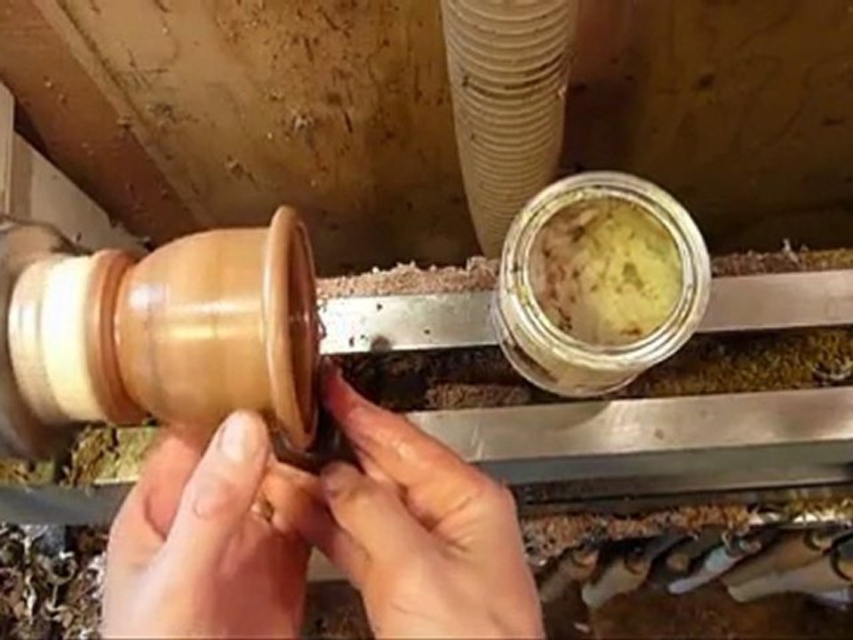 Woodworking Turning A Box With A Stand On The Lathe