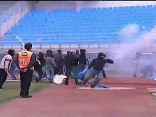 Bagarre holigans grecs dans un stade