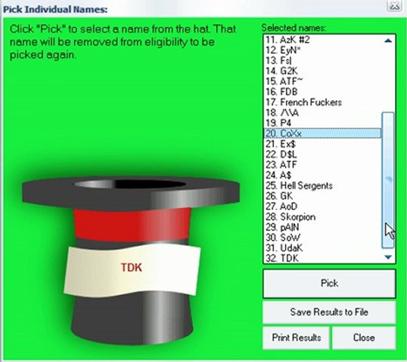 Tirage des poules tournoi EyN* 2