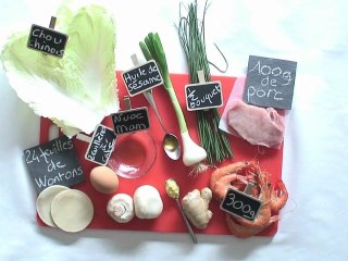 Raviolis chinois frits, aux crevettes