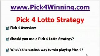 How To Win The Pick 3 Lottery Using An Easy System