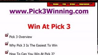 Win At Pick 3 Using Proven and Easy Techniques