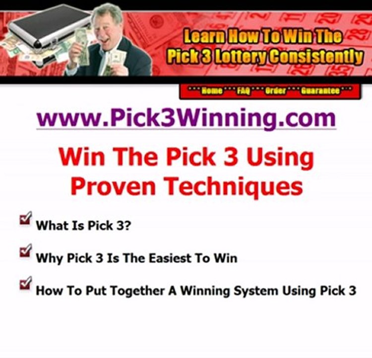 Win The Pick 3 Lotto Using Easy Techniques