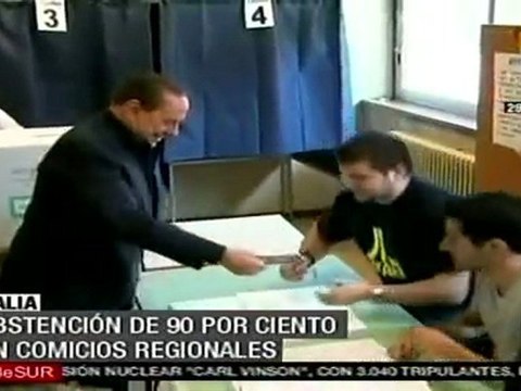 Abstención del 90% en comicios en Italia