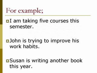 video simple present present progressive