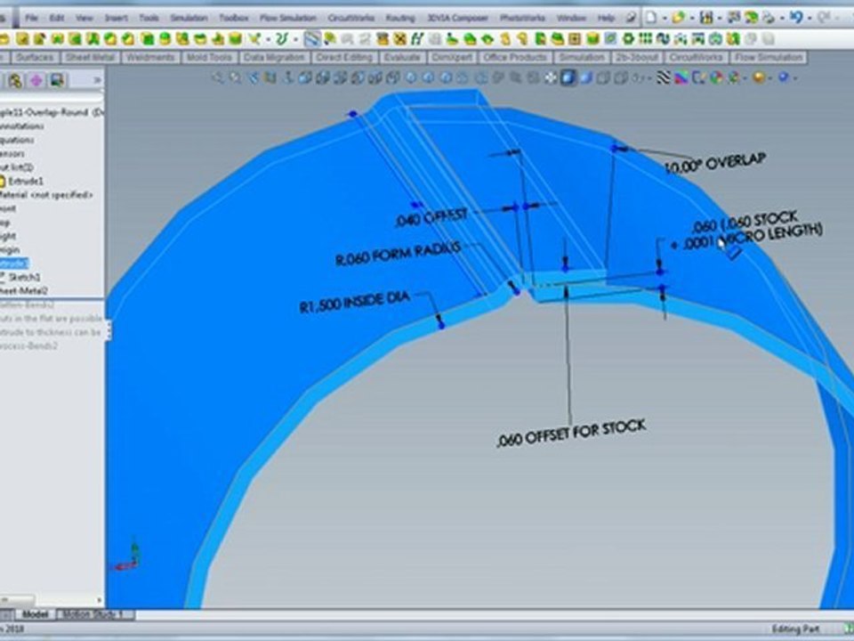 sheet metal Overlap-Round