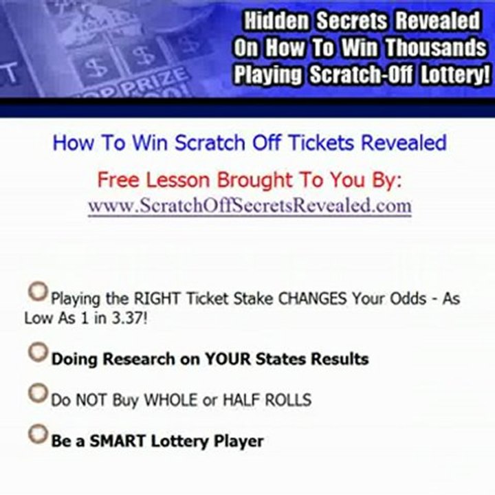 How To Win Scratch Off Tickets video Dailymotion