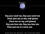 Alicia Keys Feat Beyonce - Put It In A Love Song (Karaoke)