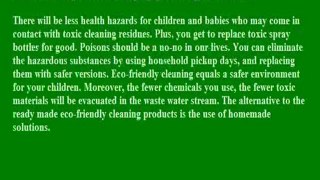 Environmentally Sound Cleaning Matters For Your Own Home