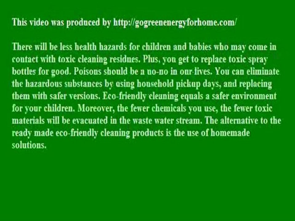 Environmentally Sound Cleaning Matters For Your Own Home