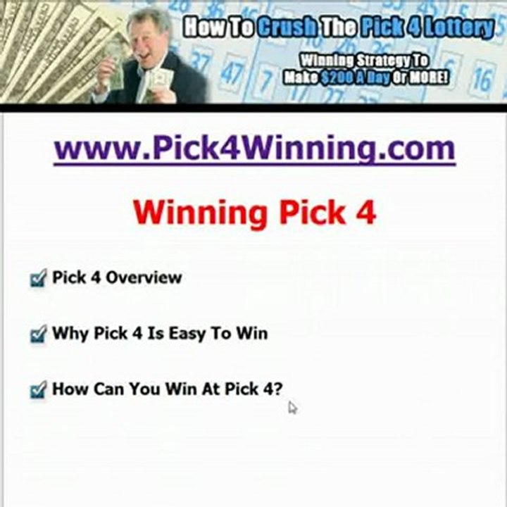 Pick 4 - How To Win The Pick 4/Cash 4 Lottery