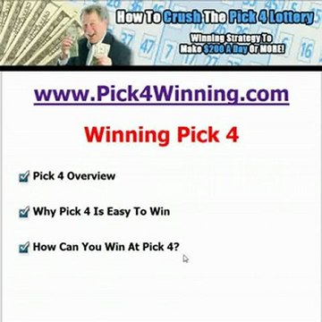 Pick 4 - How To Win The Pick 4/Cash 4 Lottery