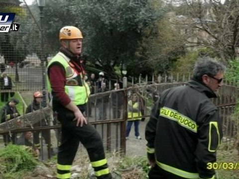 Crolla una volta della Domus Aurea a Roma