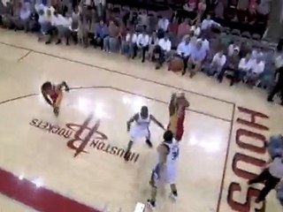 Jordan Hill climbs the ladder to slam down this missed shot.