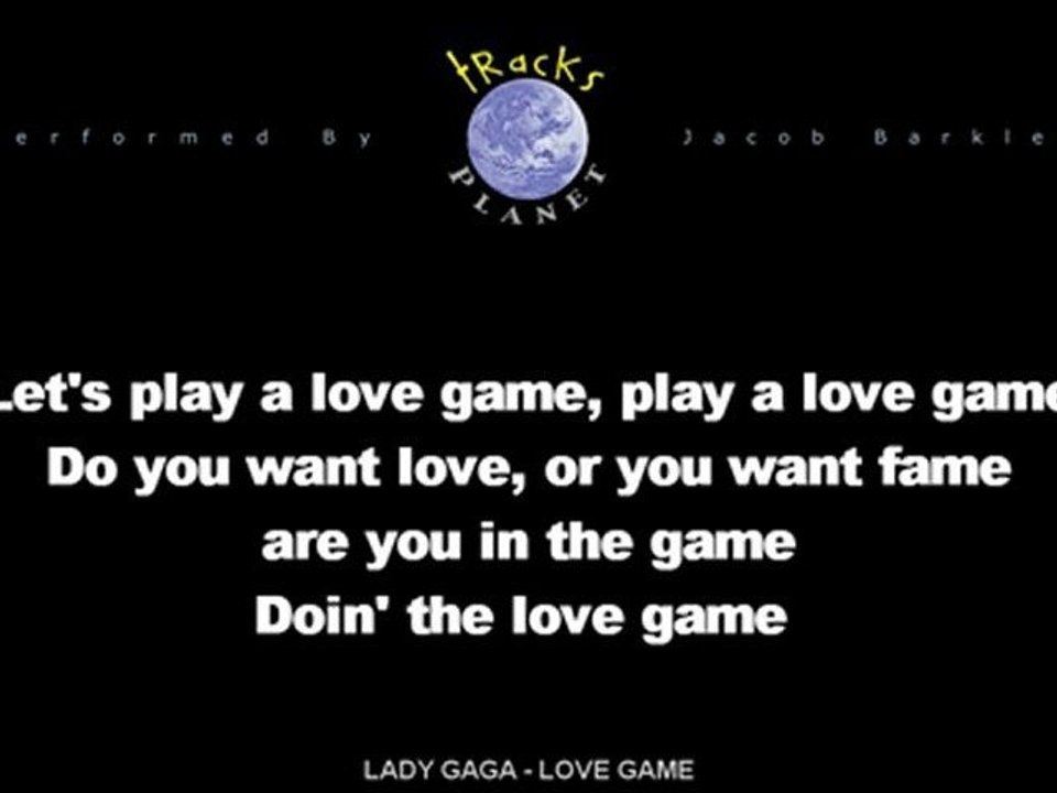 Lady Gaga - Love Game (Karaoke)