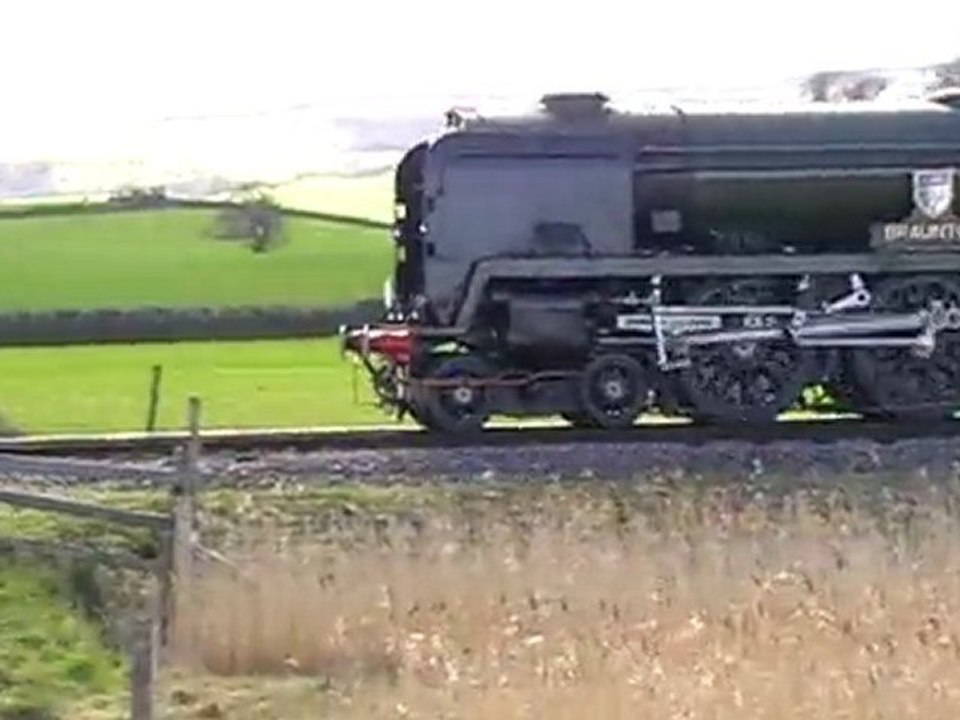 steam (SR)no 34046 braunton at blue anchor on the 27/03/2010