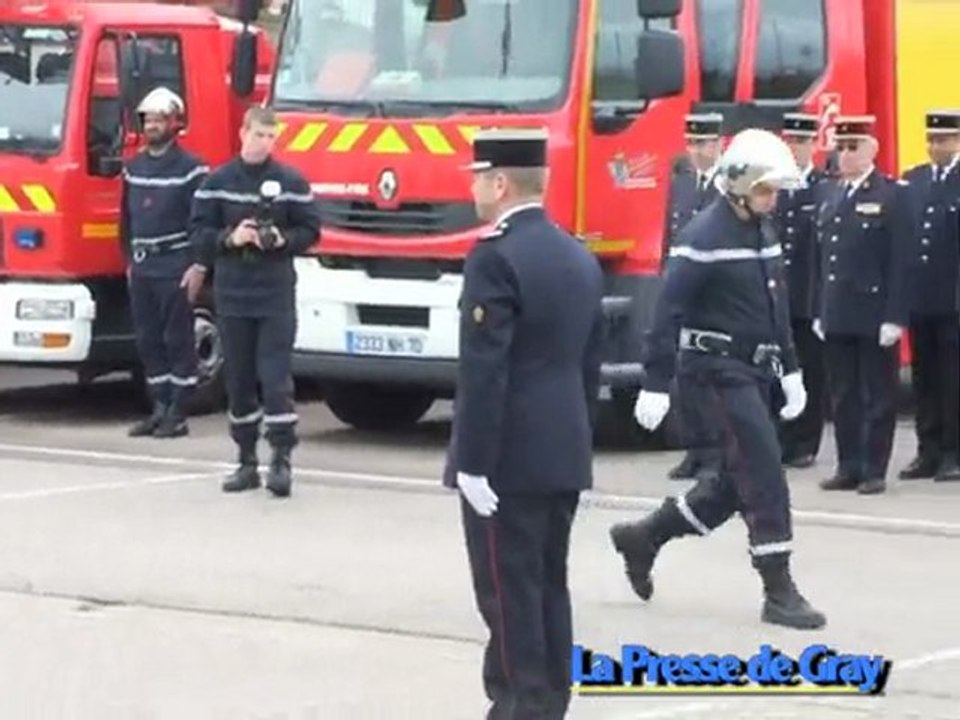 Passation de commandement chez les pompiers de Gray (grand)