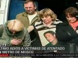 Realizan en Rusia funerales de víctimas de atentados