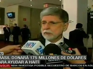 Brasil donará 175 mdd para reconstrucción de Haití