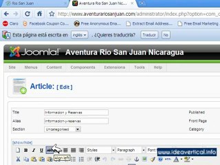 Como administrar mi web en Joomla
